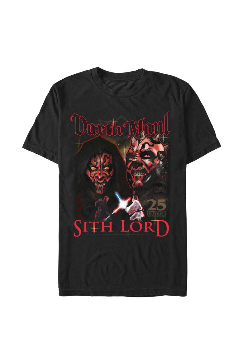 Men's Star Wars Darth Maul Sith Lord Poster  Graphic T-Shirt, Alternate, color, Black