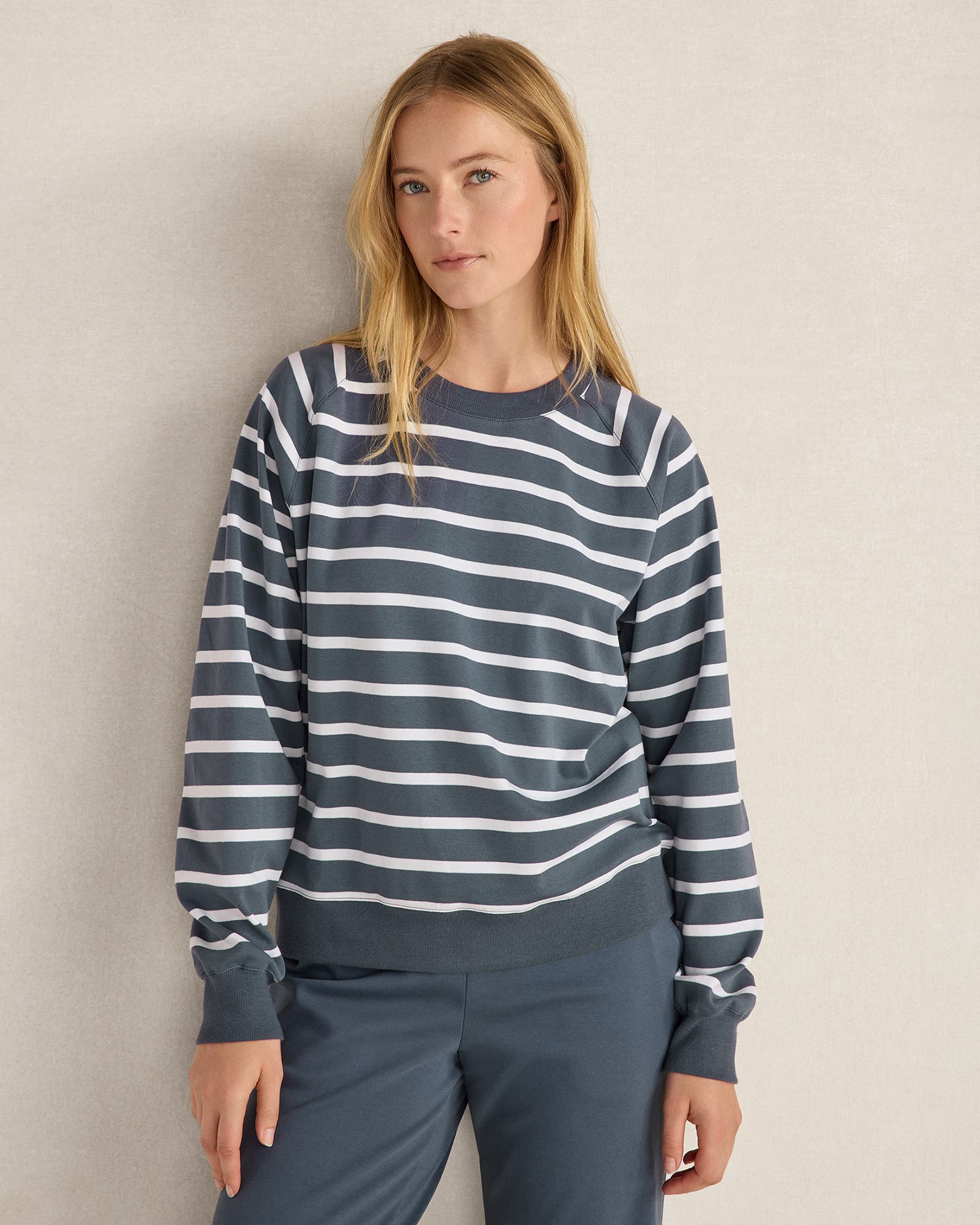 selected Sleigh Stripe Midnight/White