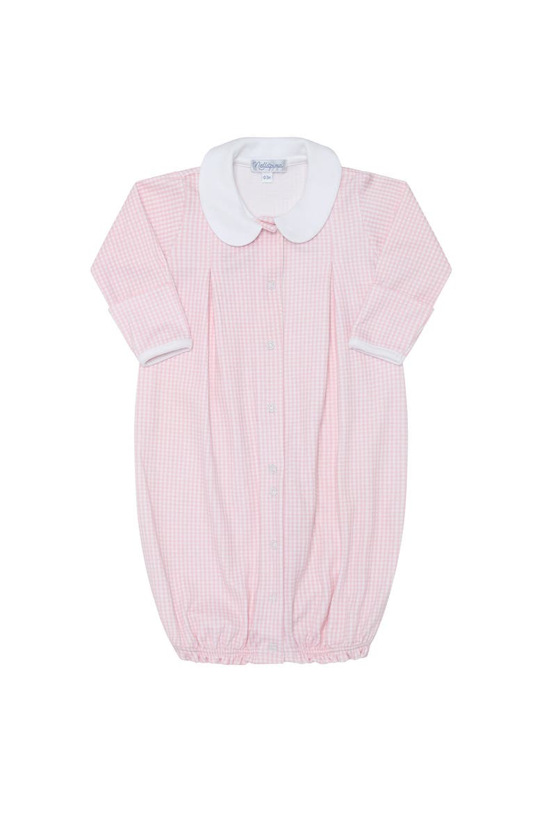 Nellapima Pink Gingham Converter Gown - Baby, Main, color, Pink