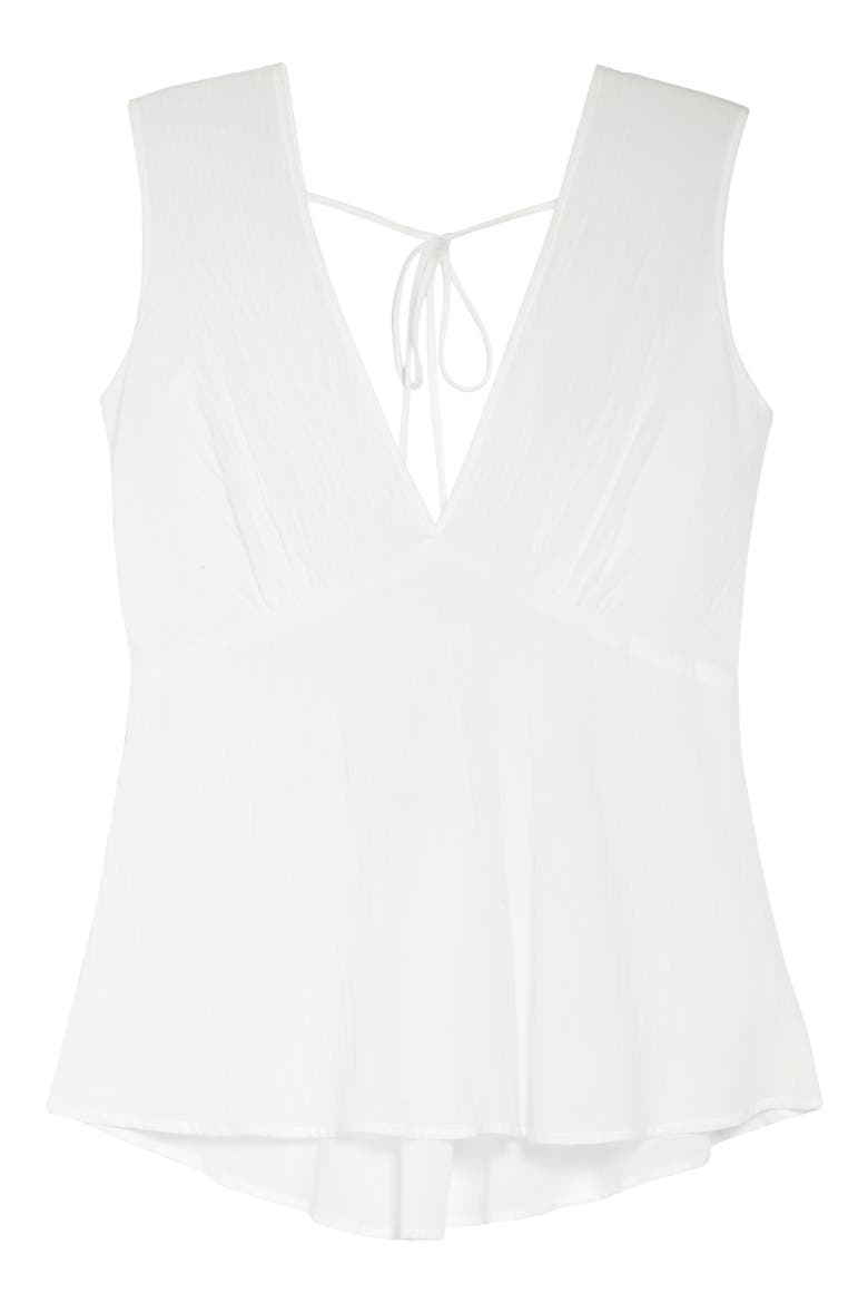 Deep V Wide Leg Pajamas, Alternate, color, WHITE