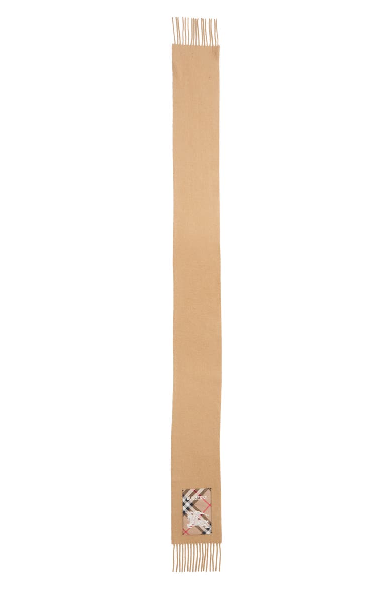 Fringe Narrow Cashmere Scarf, Alternate, color, ARCHIVE BEIGE