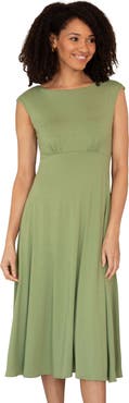Alie Street London Luna Boat Neck Floral Midi Dress