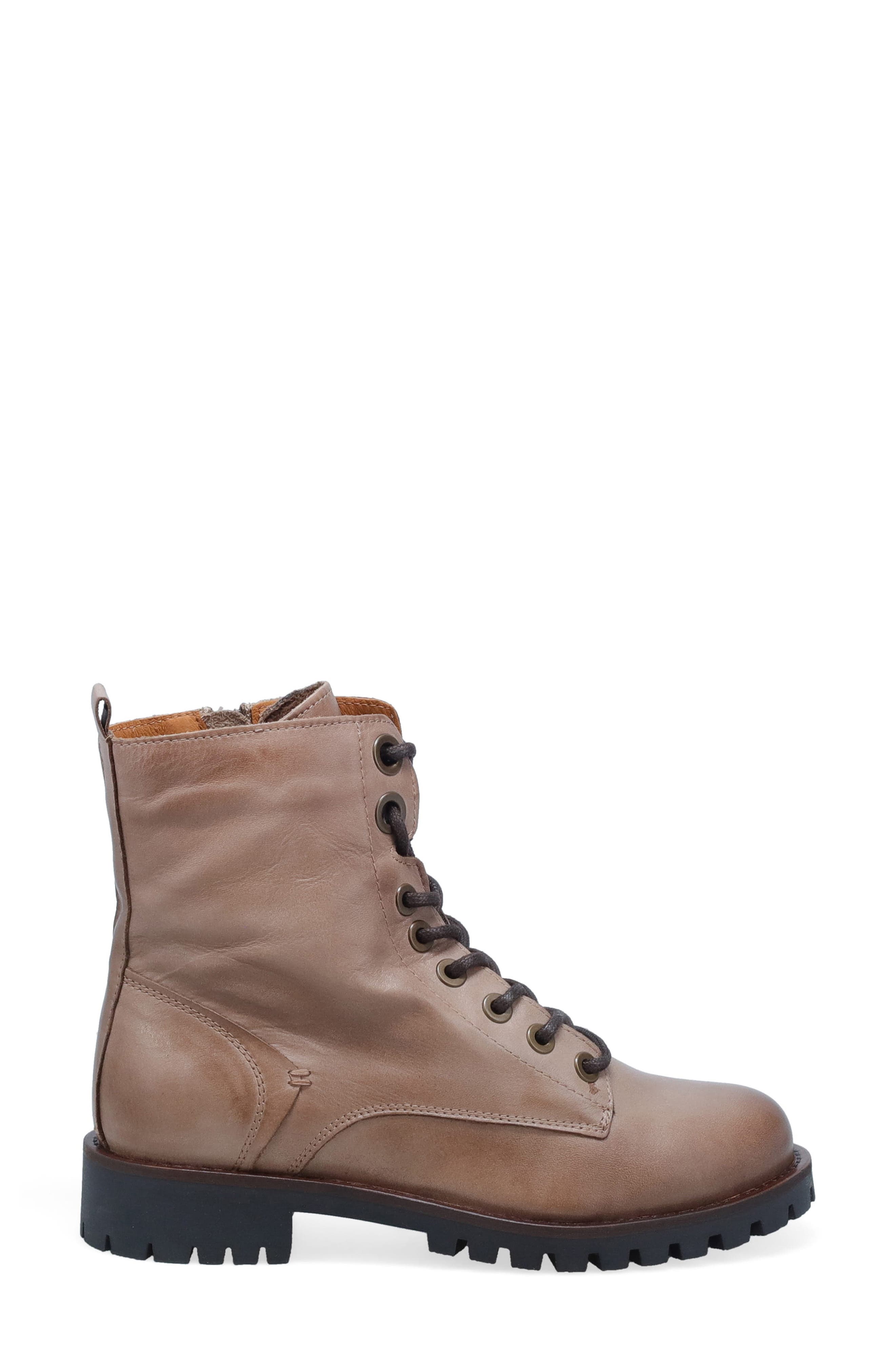 Amirah Lace-Up Platform Bootie, Alternate, color, BEIGE