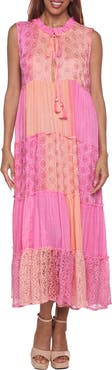 RANEES Embellished Tiered Maxi Dress