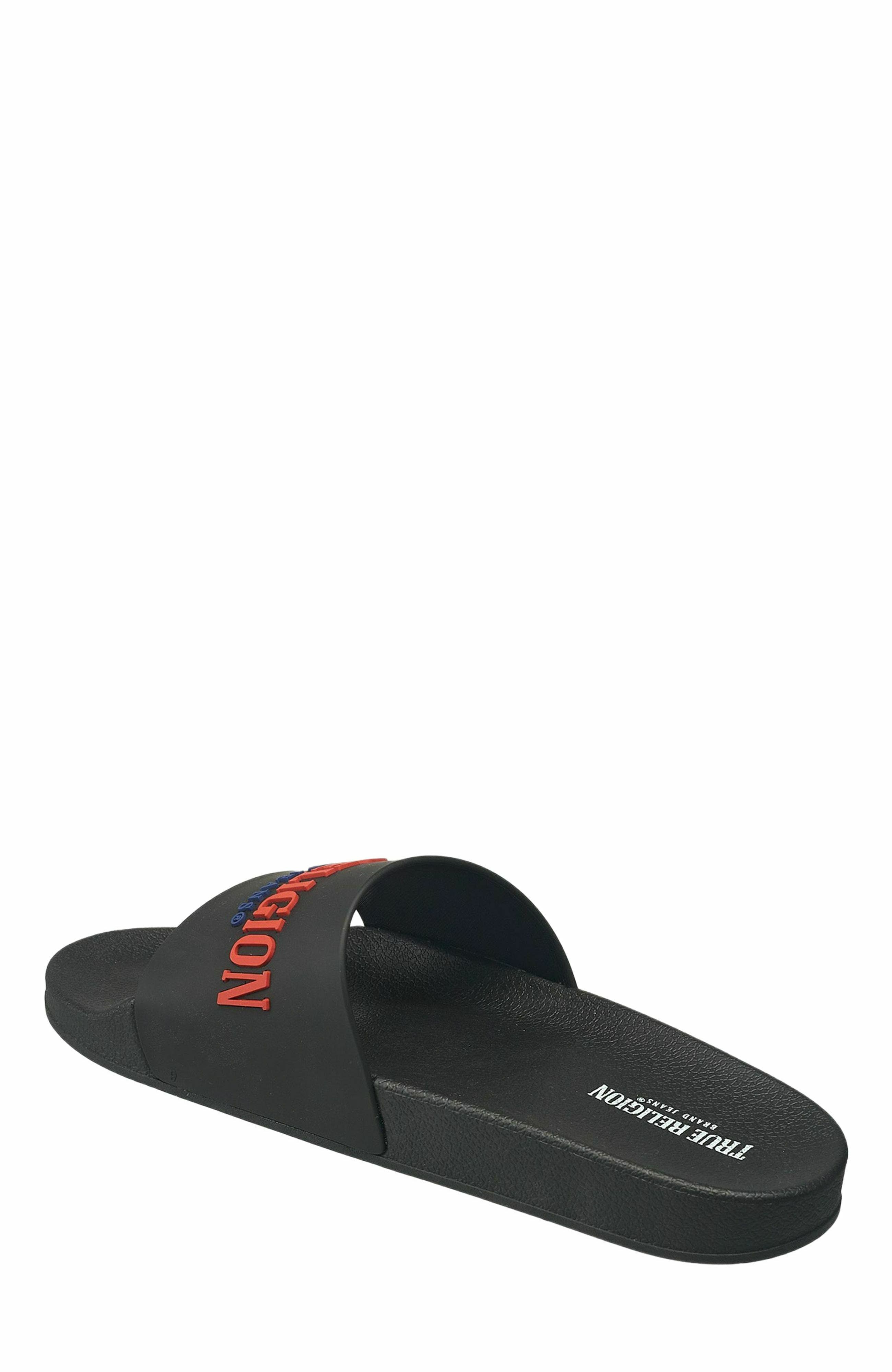 True Religion Weezy Slide, Alternate, color, Black