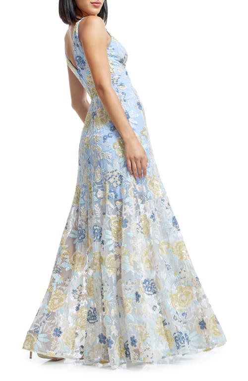DRESS THE POPULATION DRESS THE POPULATION SAMIRA EMBELLISHED CHIFFON GOWN