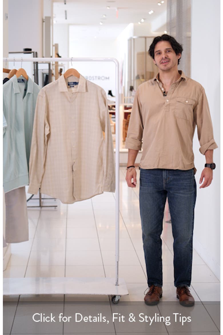Classic Fit Glen Check Cotton Poplin Button-Up Shirt video