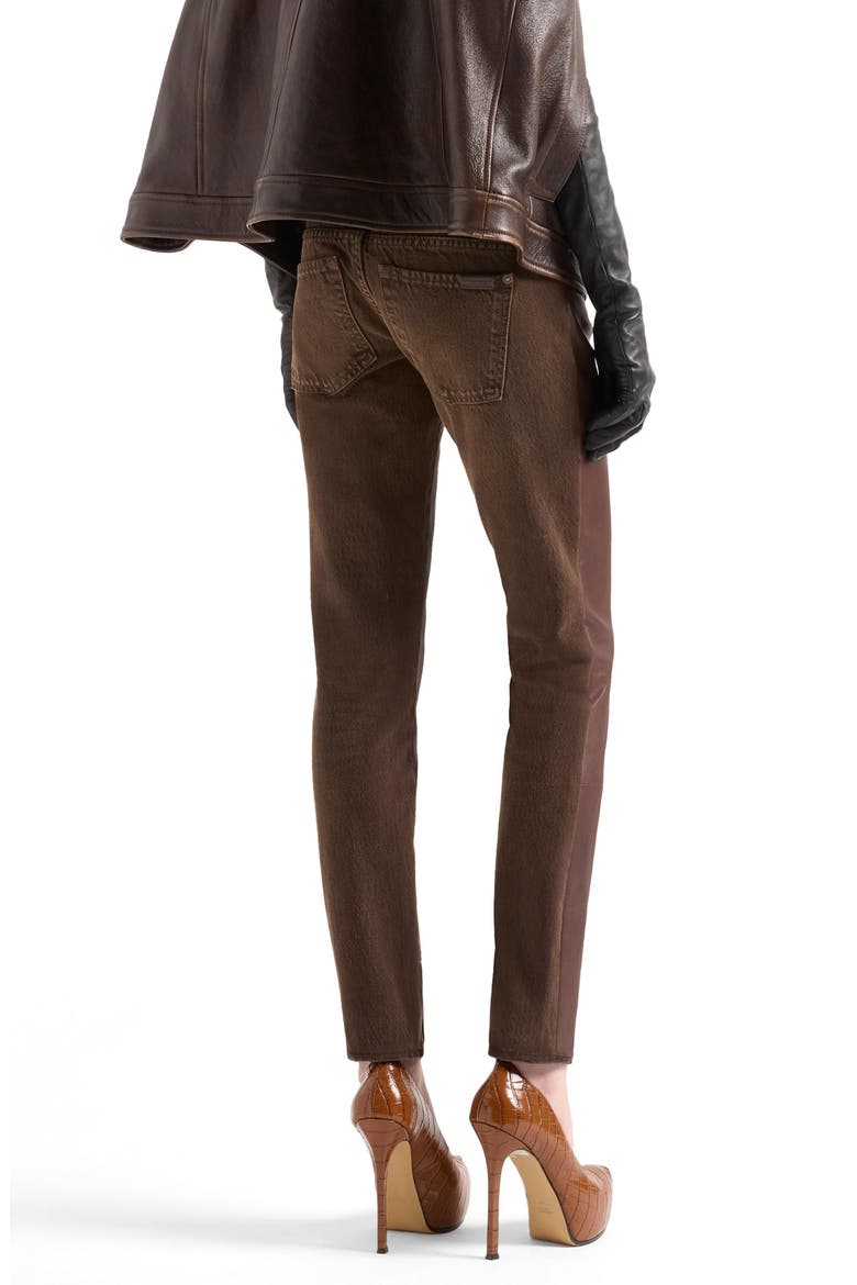 Y2K Coated Low Rise Skinny Pants, Alternate, color, LEATHER NOHO