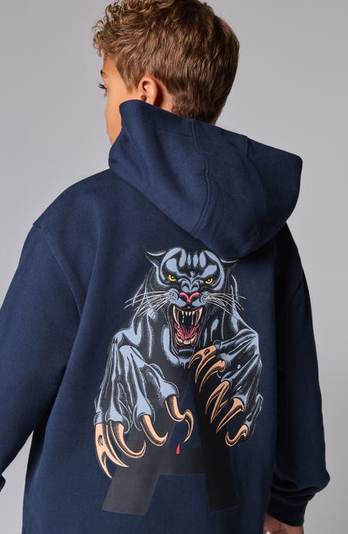 Smallsaints By Allsaints Kids' Beast Cotton Graphic Hoodie In Blue