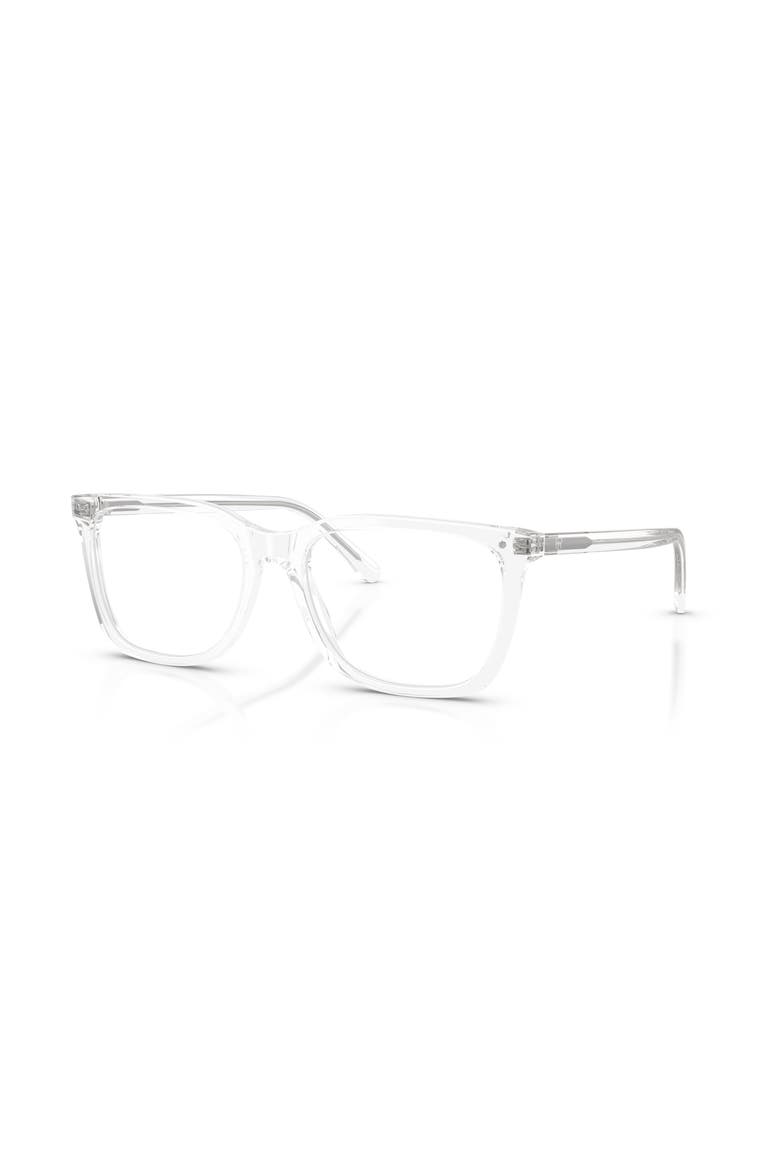 55mm Rectangle optical glasses, Main, color, Transparent