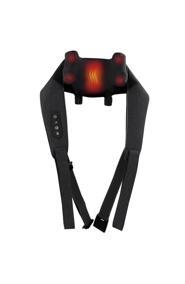 MIKO Wave Neck & Back Massager Heated And Hands Free Motion, Main, color, Black