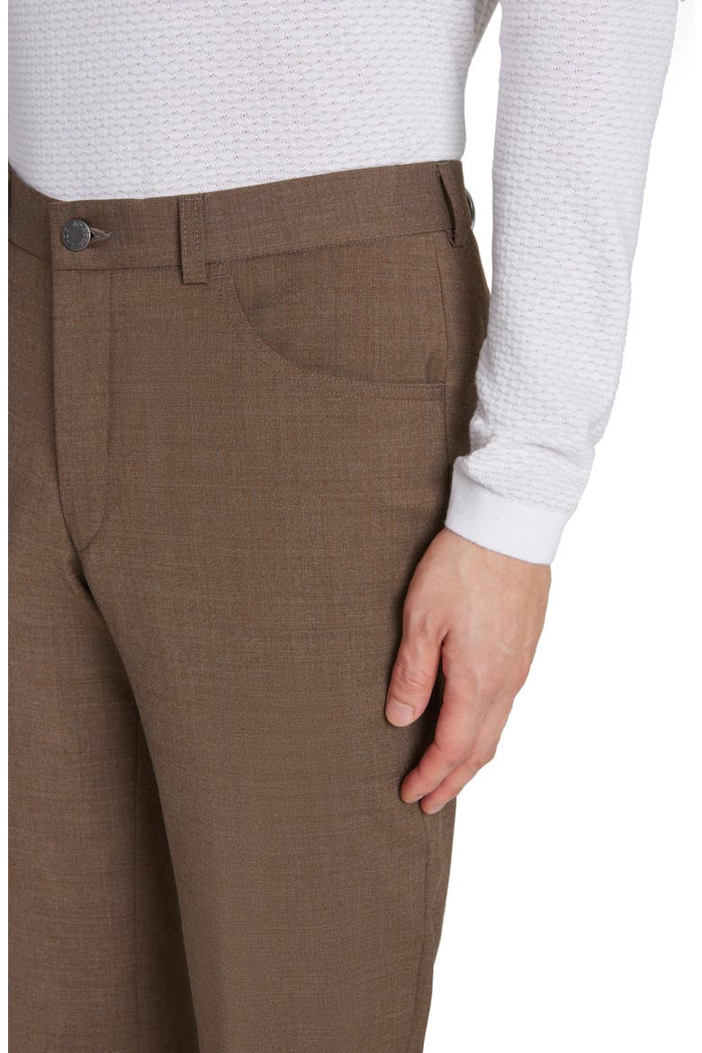 Sage Five-Pocket Trousers, Alternate, color, MID BROWN