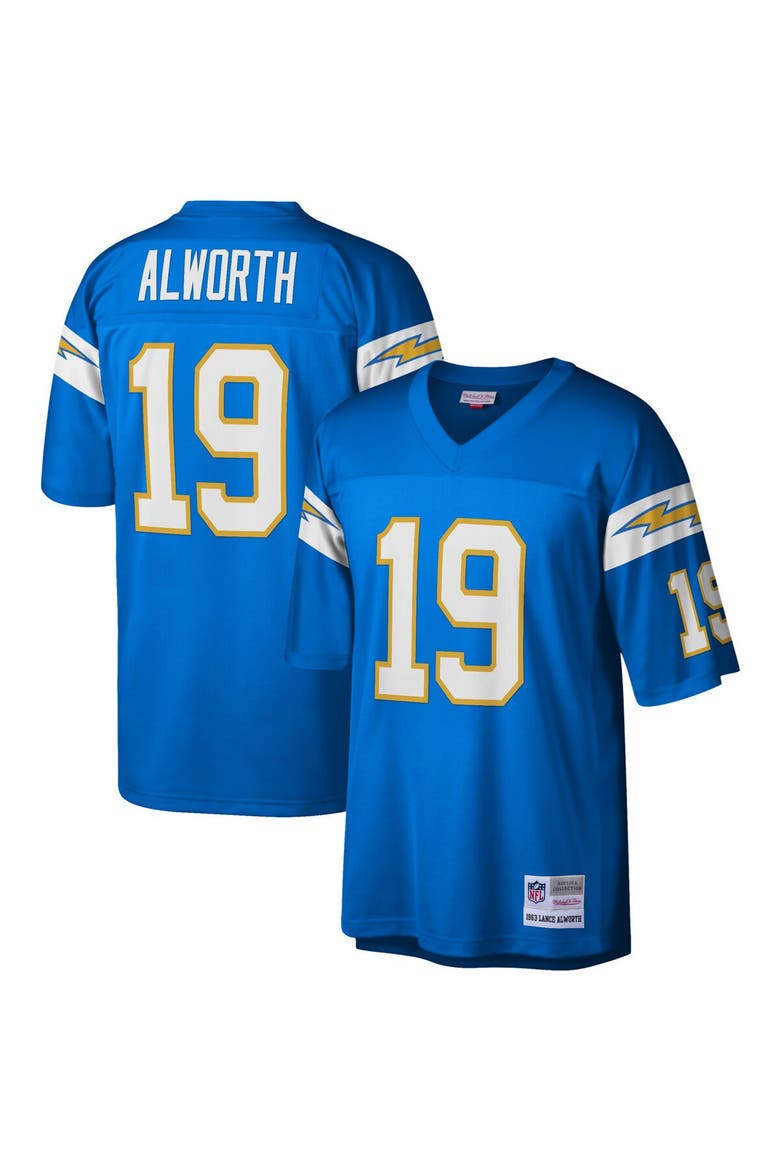 Men's Mitchell & Ness Lance Alworth Powder Blue Los Angeles Chargers Legacy Replica Jersey, Main, color, Powder Blue