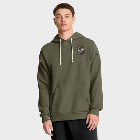 Men's Nike Olive Atlanta Falcons 2025 Salute to Service Sideline Standard Issue Dri-FIT Hoodie