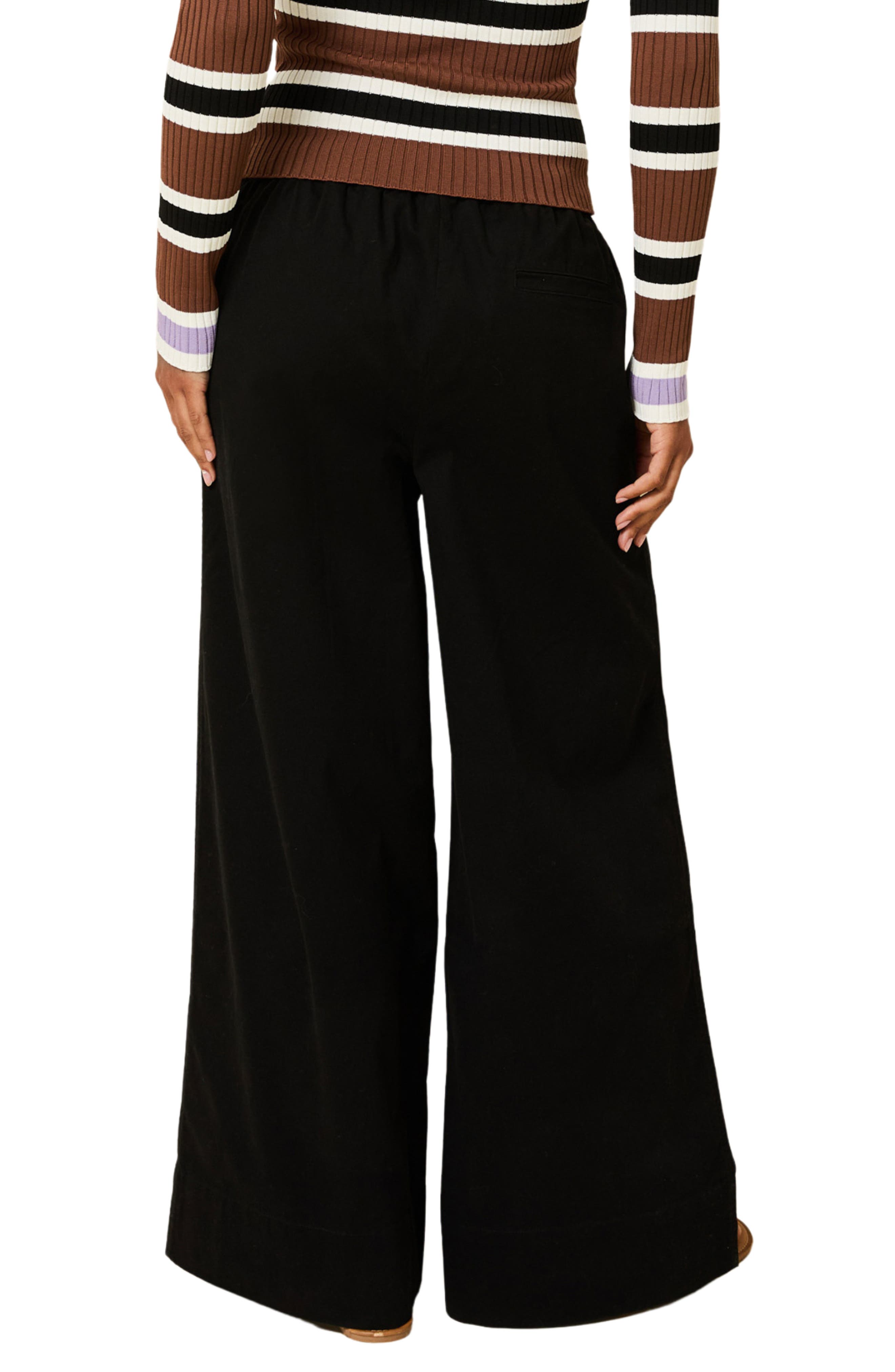 The Flynn Stretch Cotton Drawstring Wide Leg Pants - image 2