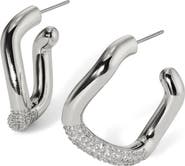 Nadri Alma Pavé Organic Hoop Earrings