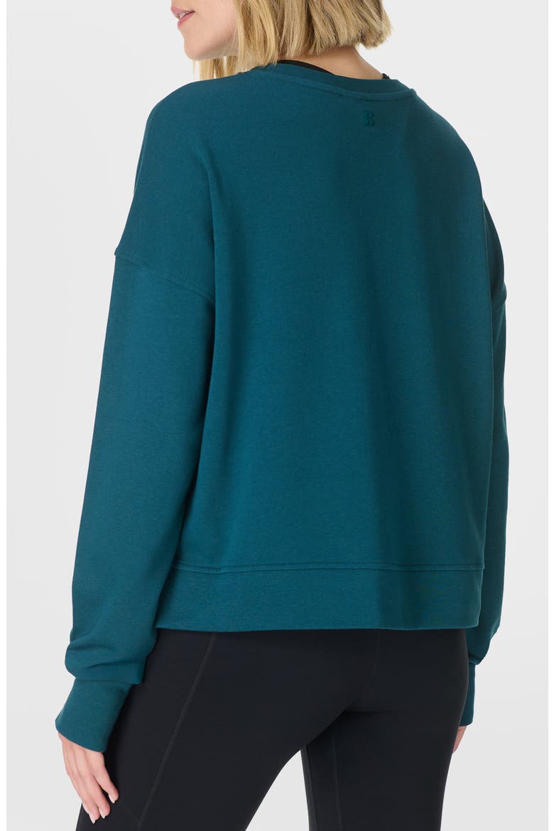 After Class Crop Sweatshirt, Alternate, color, DEEP GREEN