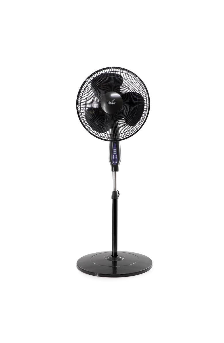 Vie Air 16 Inch 3 Speed Oscillating Stand Fan with Remote Control, Main, color, Black