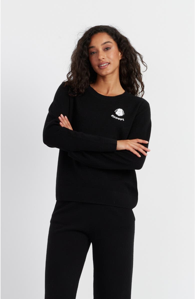 Chinti & Parker Snoopy Badge Wool Cashmere Sweater, Main, color, 