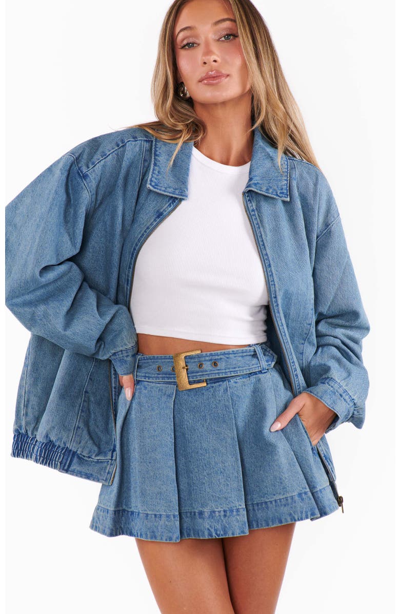 Show Me Your Mumu Carter Bomber Jacket, Main, color, Ozone Indigo
