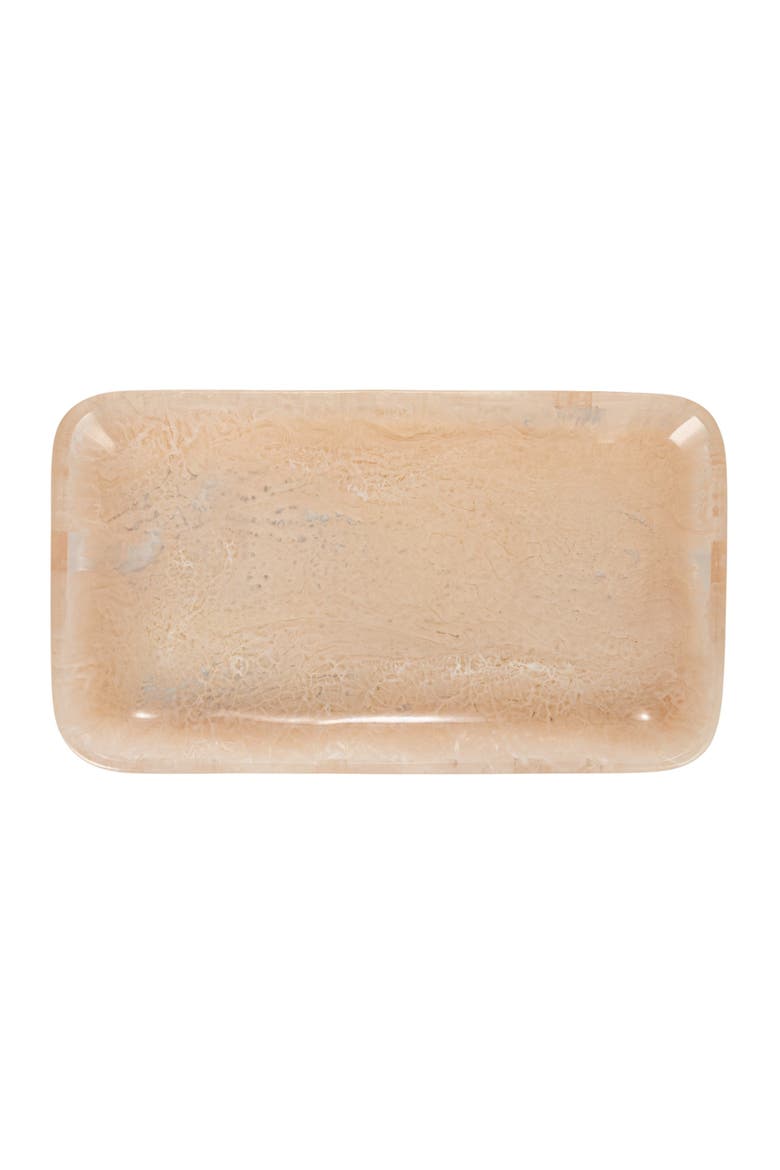 Matte Marbled Resin Tray, Blush Pink, Alternate, color, Pink