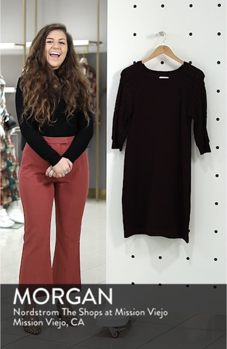 Cable Sleeve Sweater Dress, sales video thumbnail