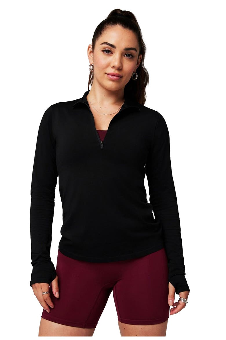 Women's Feather Tech+ Half-Zip Top, Main, color, Black
