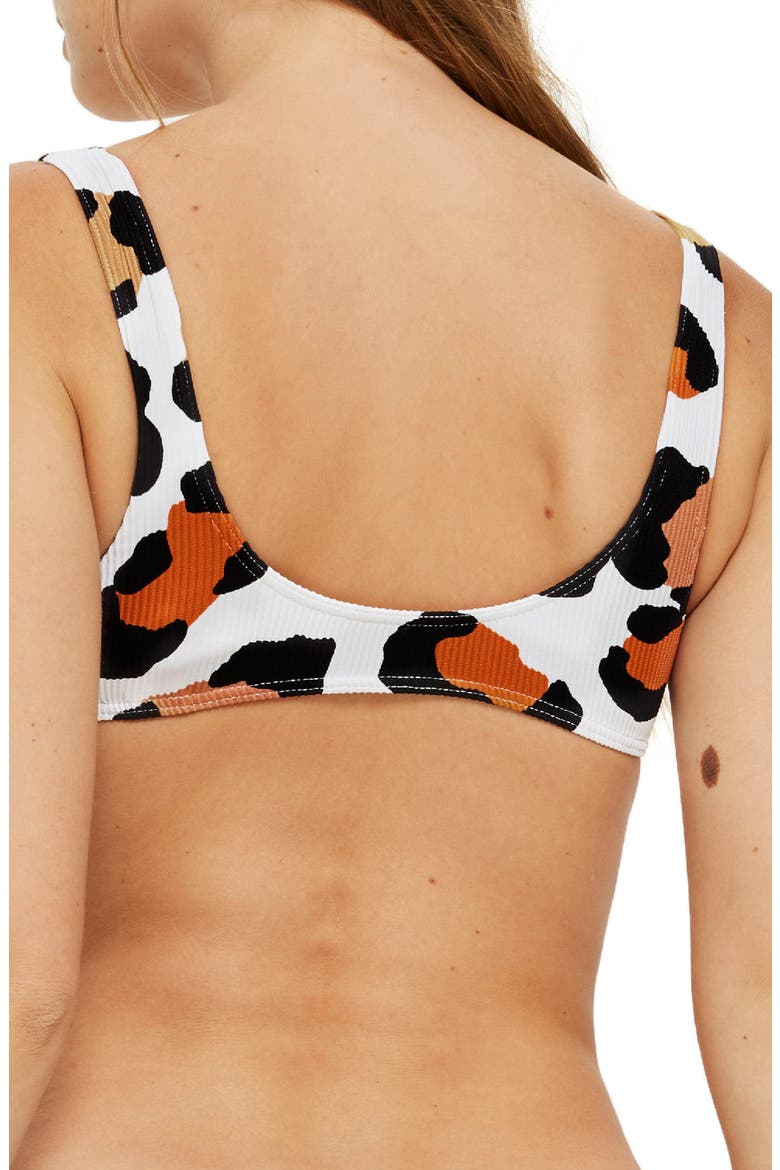 Leopard Ribbed Crop Bikini, Alternate, color, WHITE MULTI