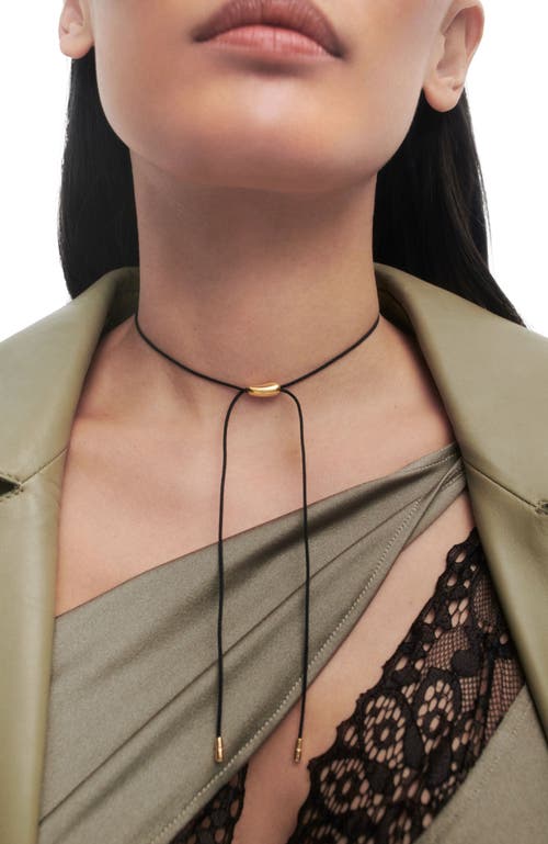 Pdpaola Oslo Cord Necklace In Black