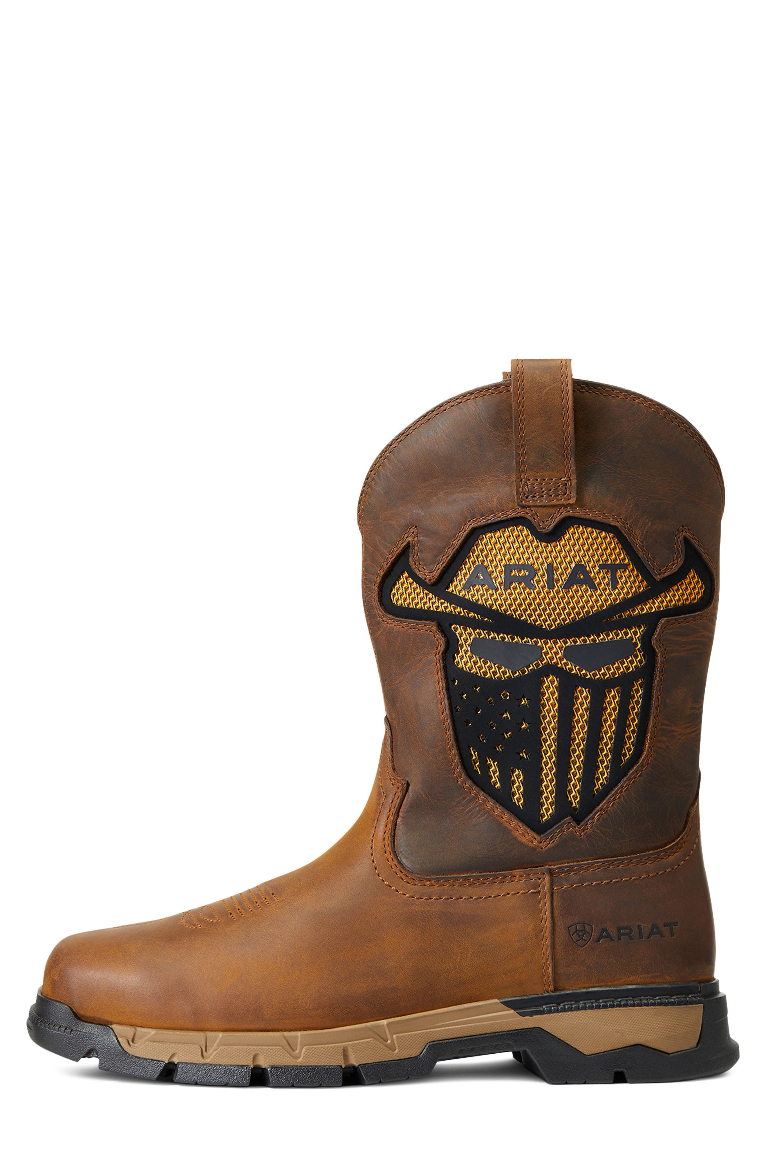 Rebar Flex Cowboy Boot, Alternate, color, BROWN