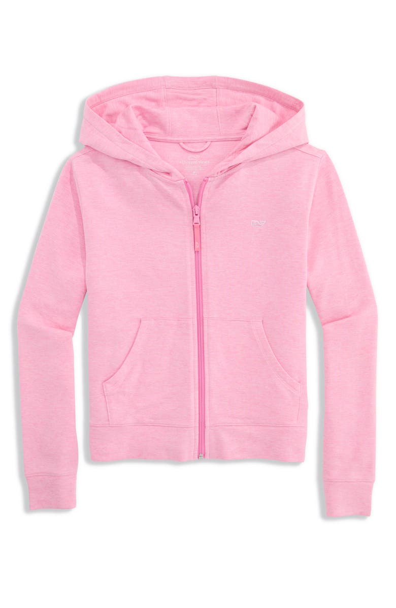 vineyard vines Kids' Dreamcloth Full Zip Hoodie, Main, color, Bahama Breeze Heather