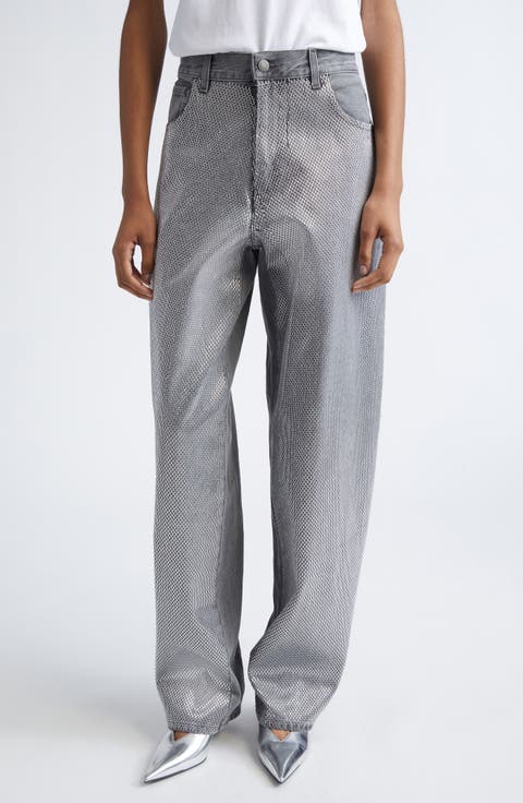 Bibi Crystal Embellished Balloon Leg Jeans (Stapled Black)