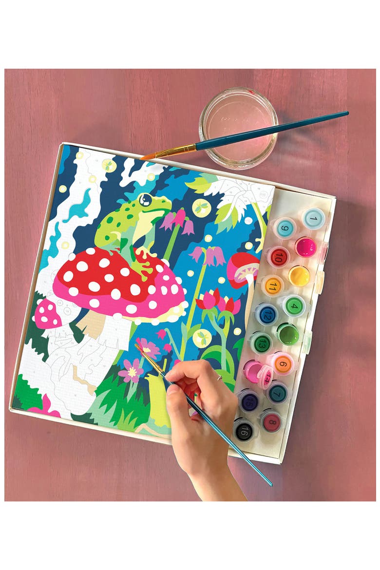 Paint By Number Mushroom Forest Paint Set, Alternate, color, MULTI
