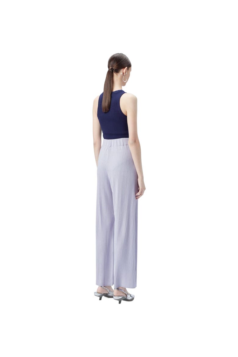 Rib-Knit Silk Cashmere Blend Pants, Alternate, color, purple heather