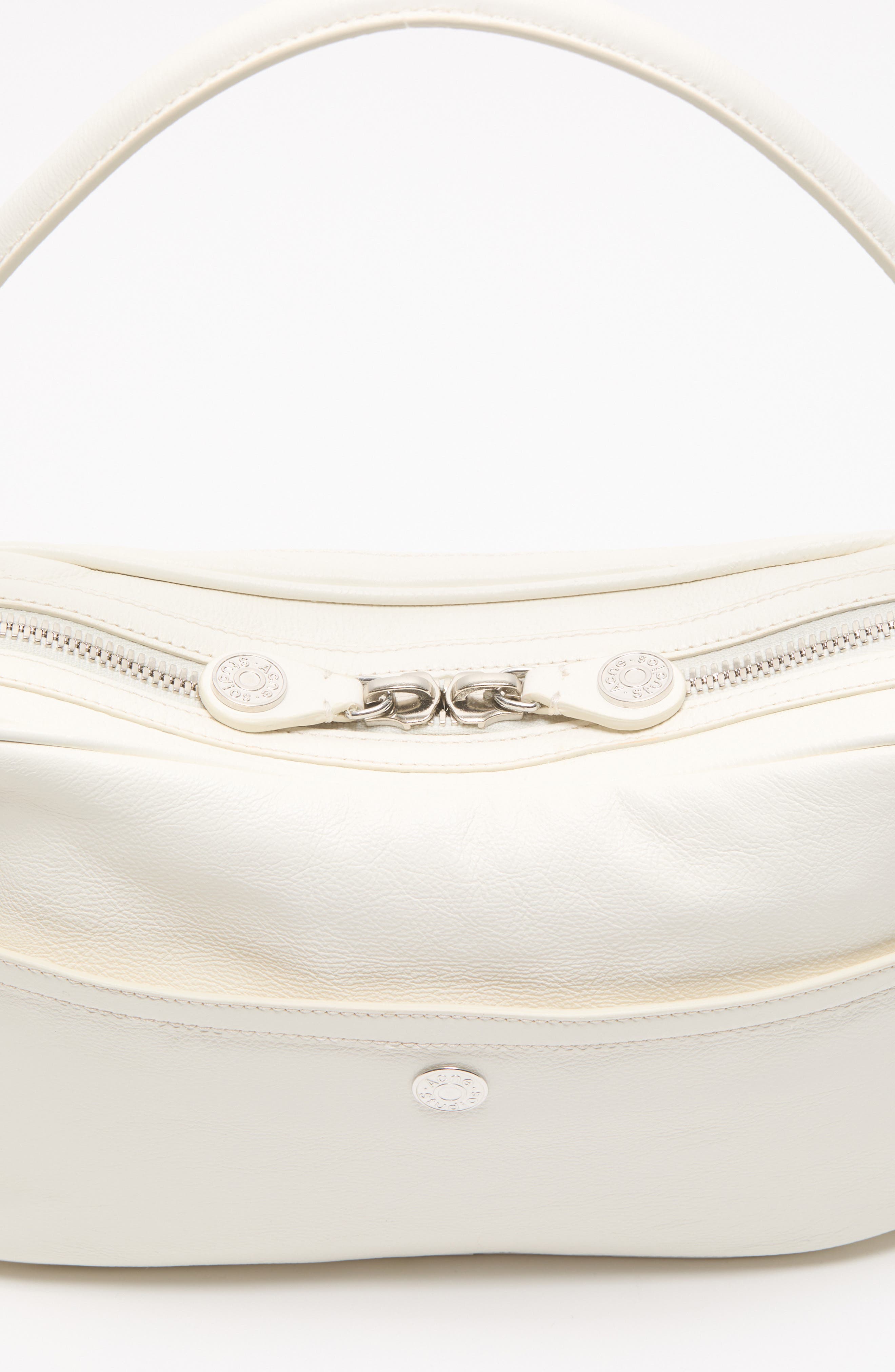 Small Camero Leather Shoulder Bag, Alternate, color, CREAM WHITE