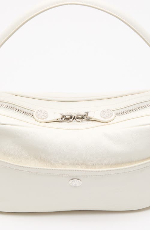 Acne Studios Small Camero Leather Shoulder Bag In White