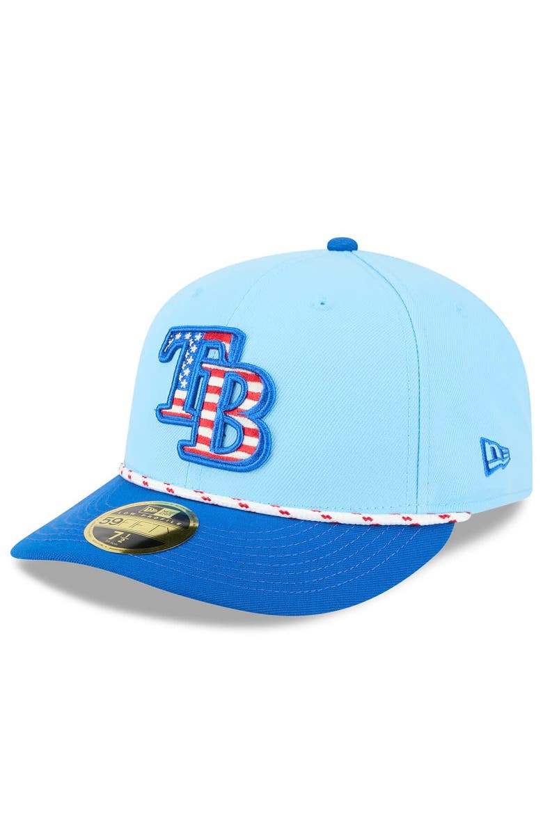 New Era Men's New Era Light Blue/Blue Tampa Bay Rays 2025 Fourth of July Low Profile 59FIFTY Fitted Hat, Alternate, color, 