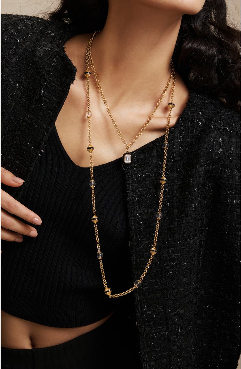 RETRO CHIC Roman Night Sautoir, Alternate, color, Gold