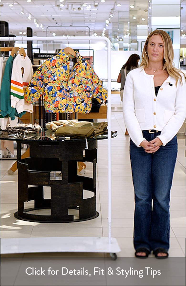 Kids' Water Repellent Floral Puffer Jacket, sales video thumbnail