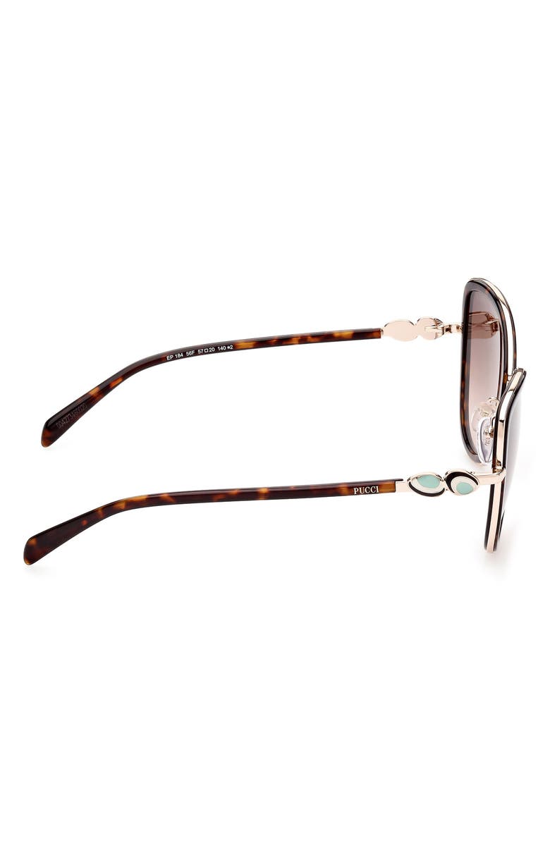 Emilio Pucci 57mm Gradient Cat Eye Sunglasses, Alternate, color, 