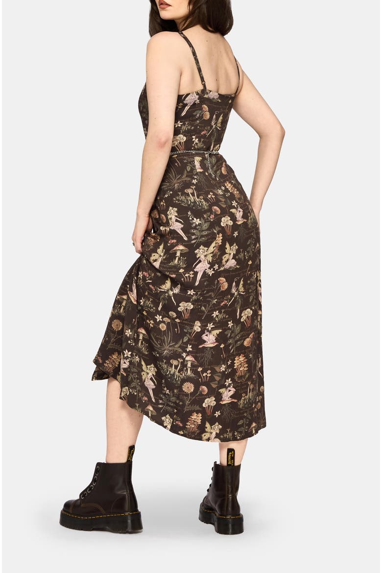 Faela Fairy Cami Midi Dress, Alternate, color, Black