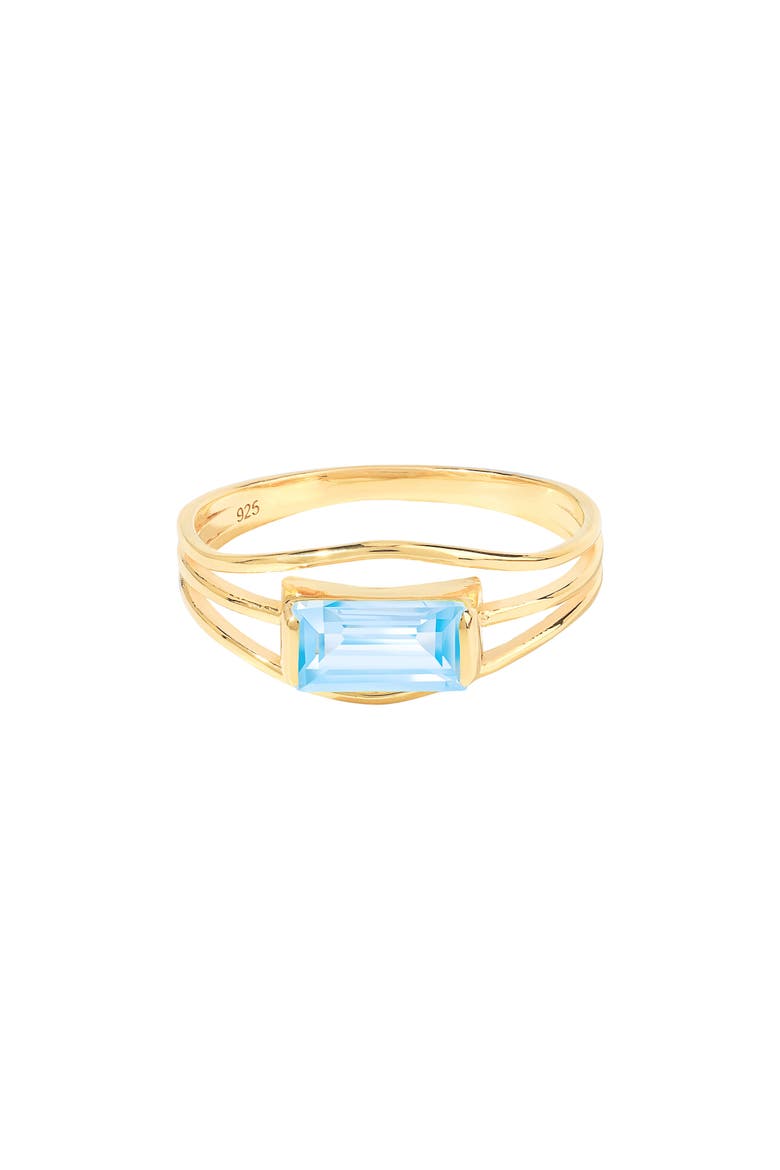 Semiprecious Stone Ring, Alternate, color, BLUE
