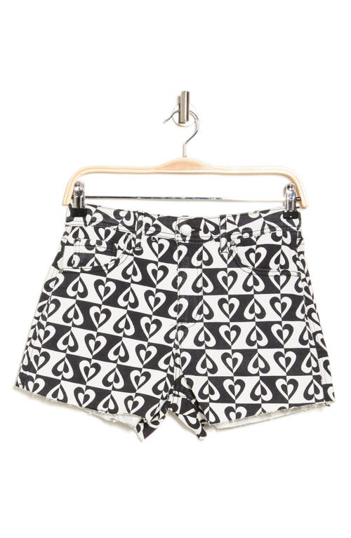 Tinseltown Print Relaxed Denim Shorts In Multi