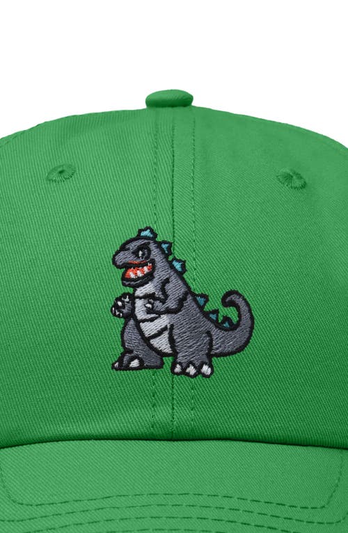 Dalix Giant Lizard Embroidered Dad Hat In Kelly Green