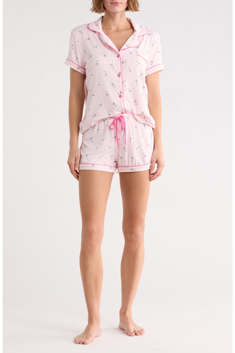 Dixie Martini Print Shorts Pajama, Main, color, TOSSED MARTNIS