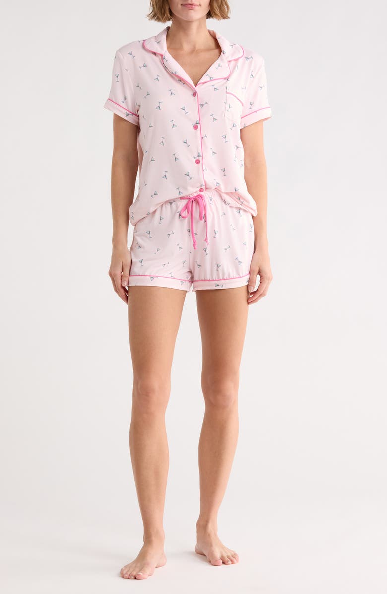 Tart Dixie Martini Print Shorts Pajama, Main, color, Tossed Martnis