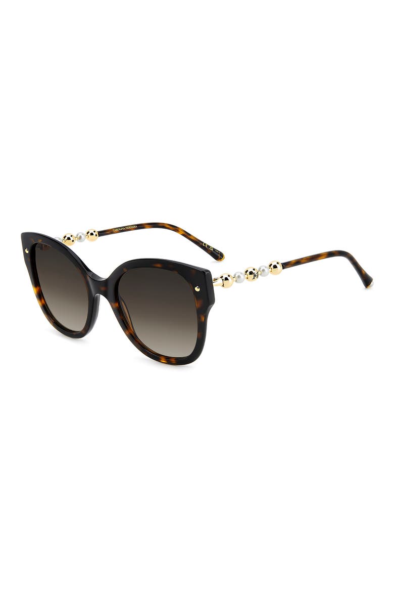 55mm Gradient Butterfly Sunglasses, Alternate, color, HAVANA/ BROWN SF