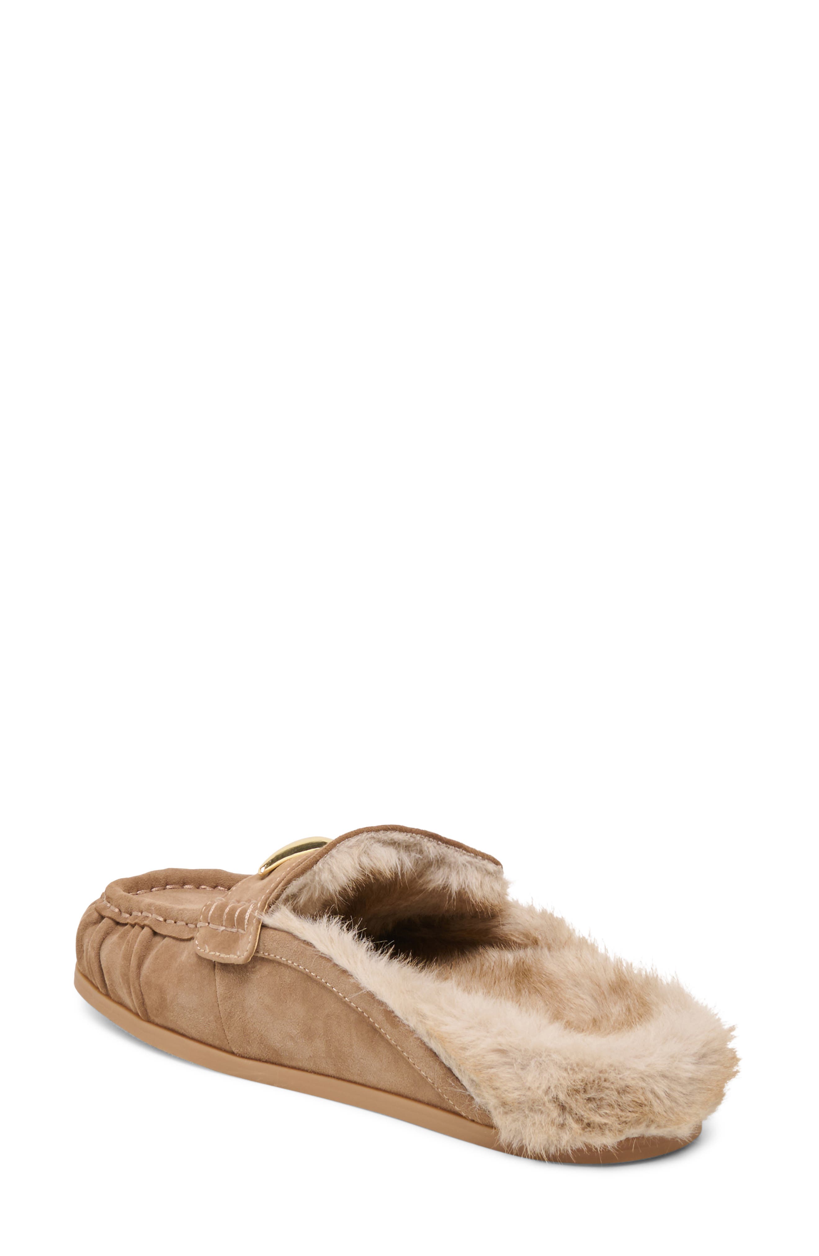 Jodero Plush Leather Mule, Alternate, color, MUSHROOM SUEDE