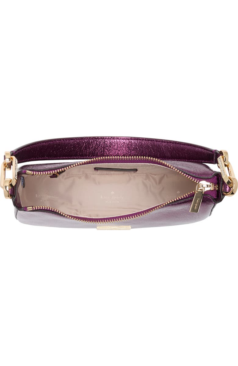 Kate Spade New York nina metallic shoulder bag, Alternate, color, Dark Raspberry