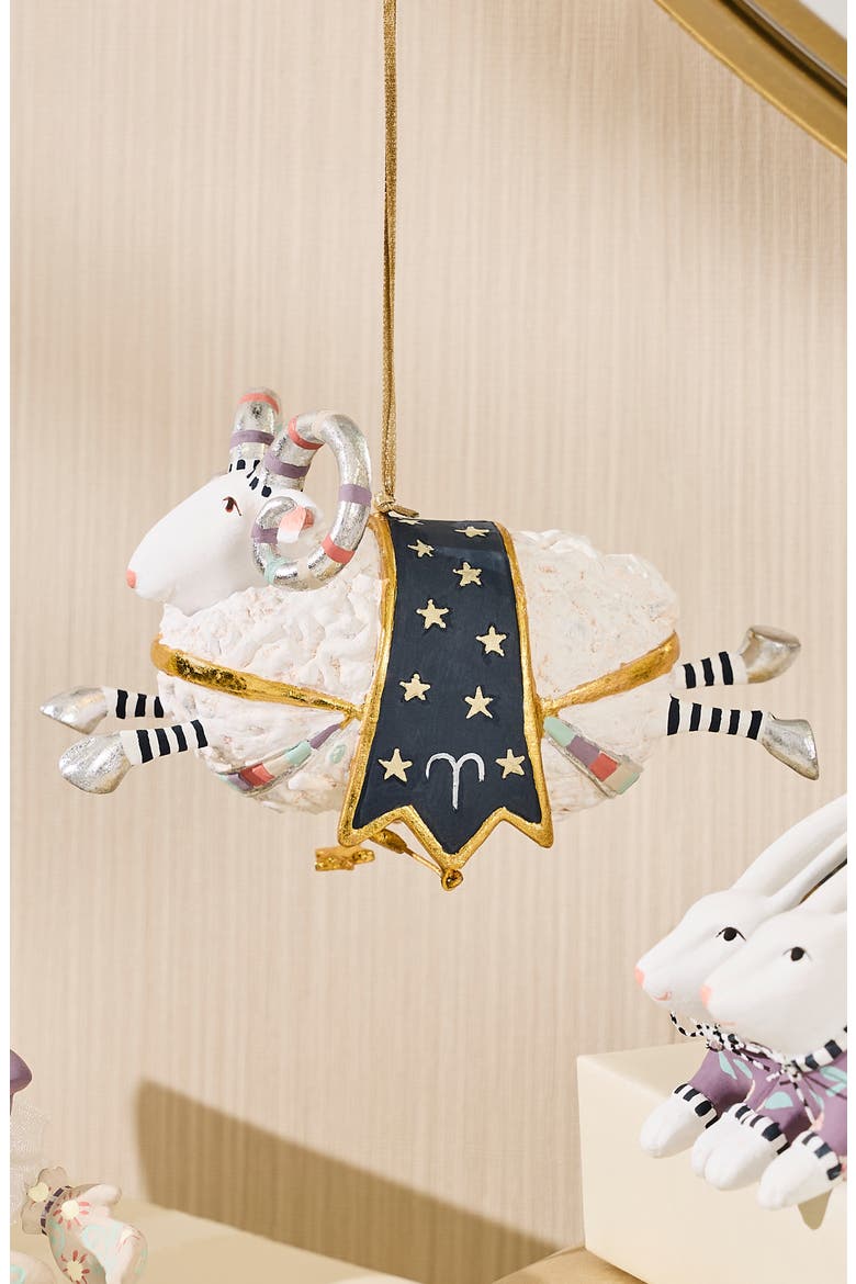 Patience Brewster Aries Zodiac Ornament, Alternate, color, MULTI
